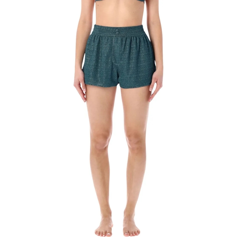 Oséree Short décontracté Lumière Lurex Swim Shorts With Elasticated Waistba Green