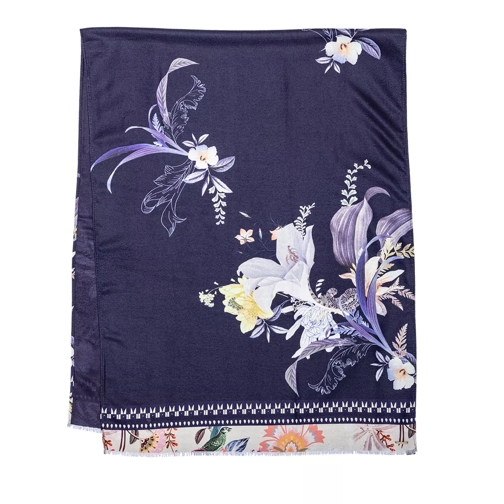 Ted Baker Dalmato Decadence Long Woven Scarf Navy Lightweight Scarf