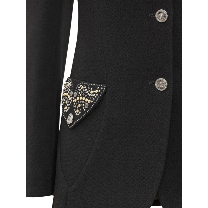 Versace Blazer Versace Blazer con Dettagli Gioiello schwarz(Image 4)