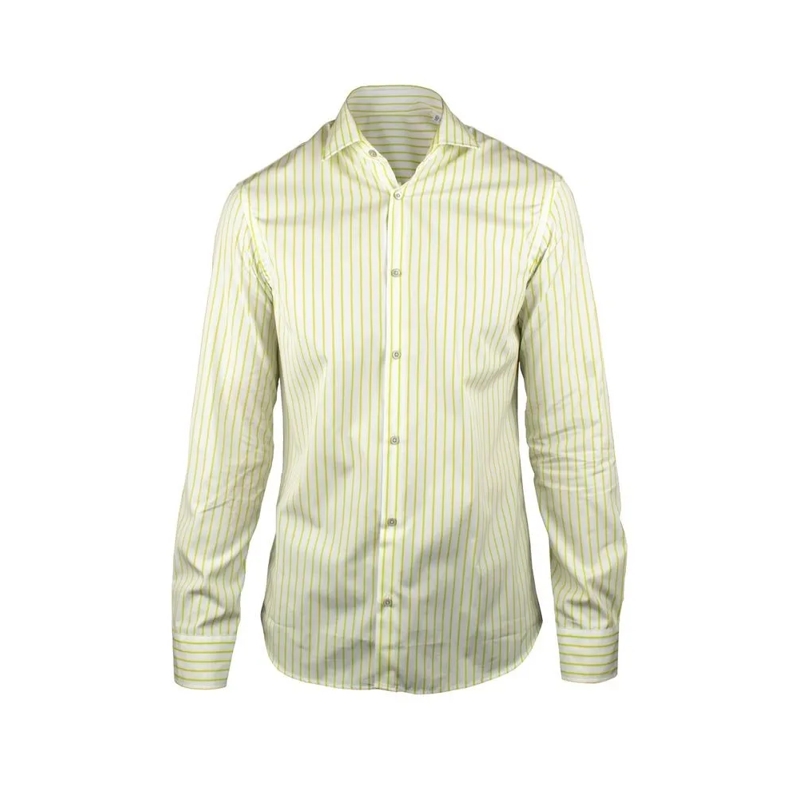 Moorer Overhemd Slim Fit Striped White Shirt Neutrals