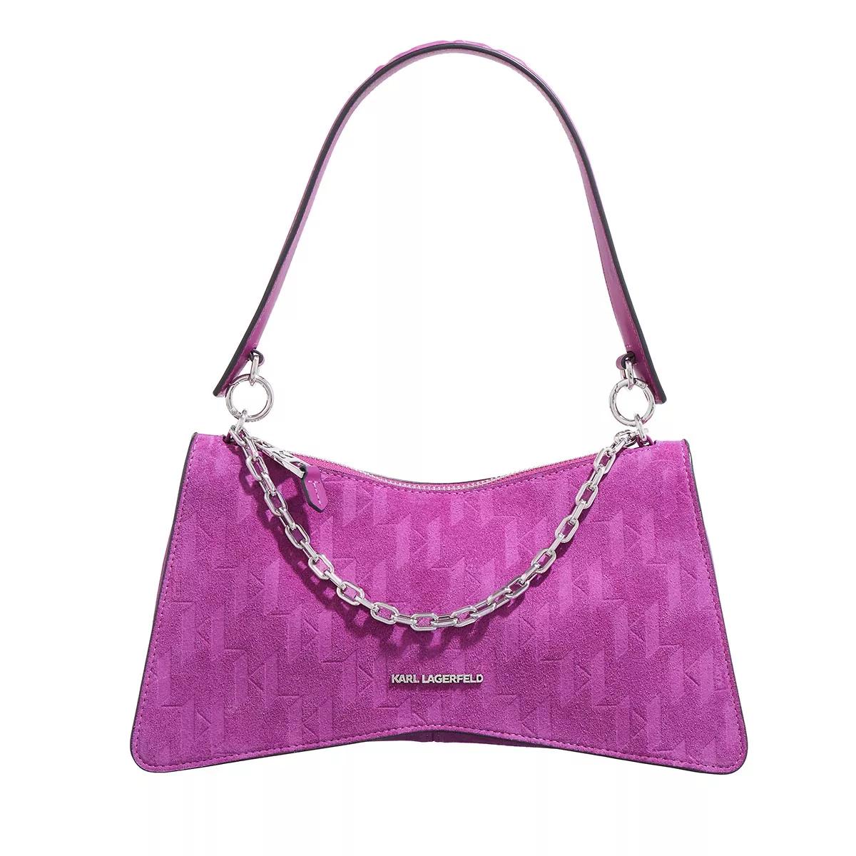 Karl Lagerfeld Hobo Bag - K/Seven Element Sp Shb Suede - Gr. unisize - in Violett - für Damen