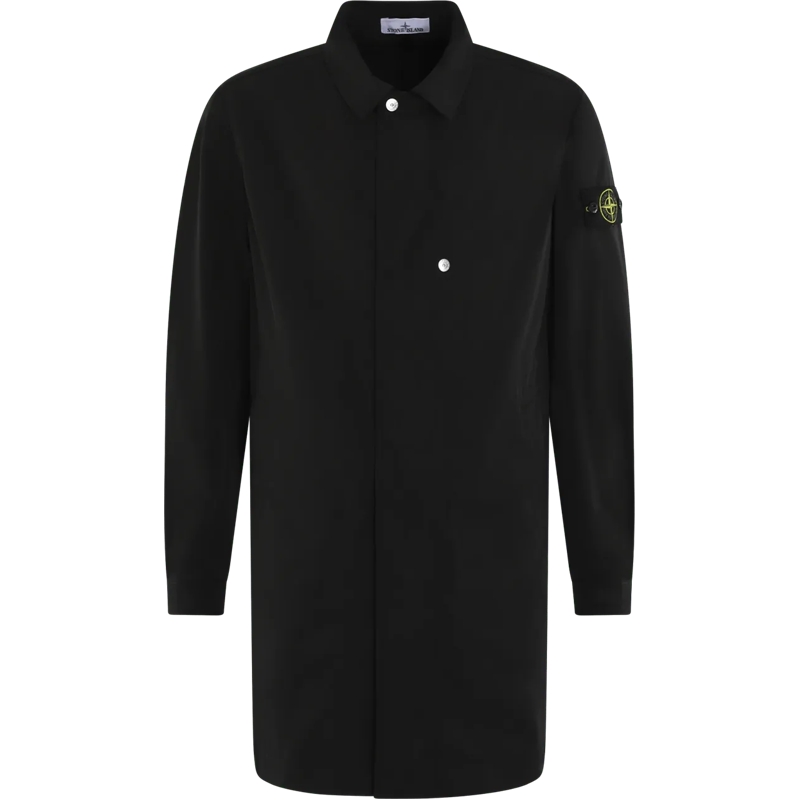 Stone Island Doudoune Heren Soft Trench Coat Zwart schwarz