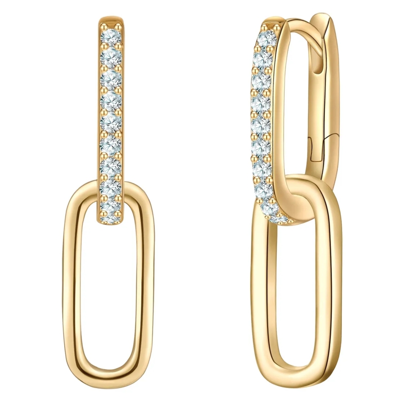 Glanzstücke München Ohrhänger Sterling Silber Creolen Zirkonia gold