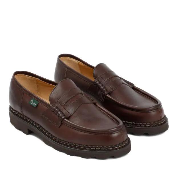 Paraboot Loafers & Ballerinas - Brown Leather Reims Loafers - Gr. 6_5 - in Braun - für Damen