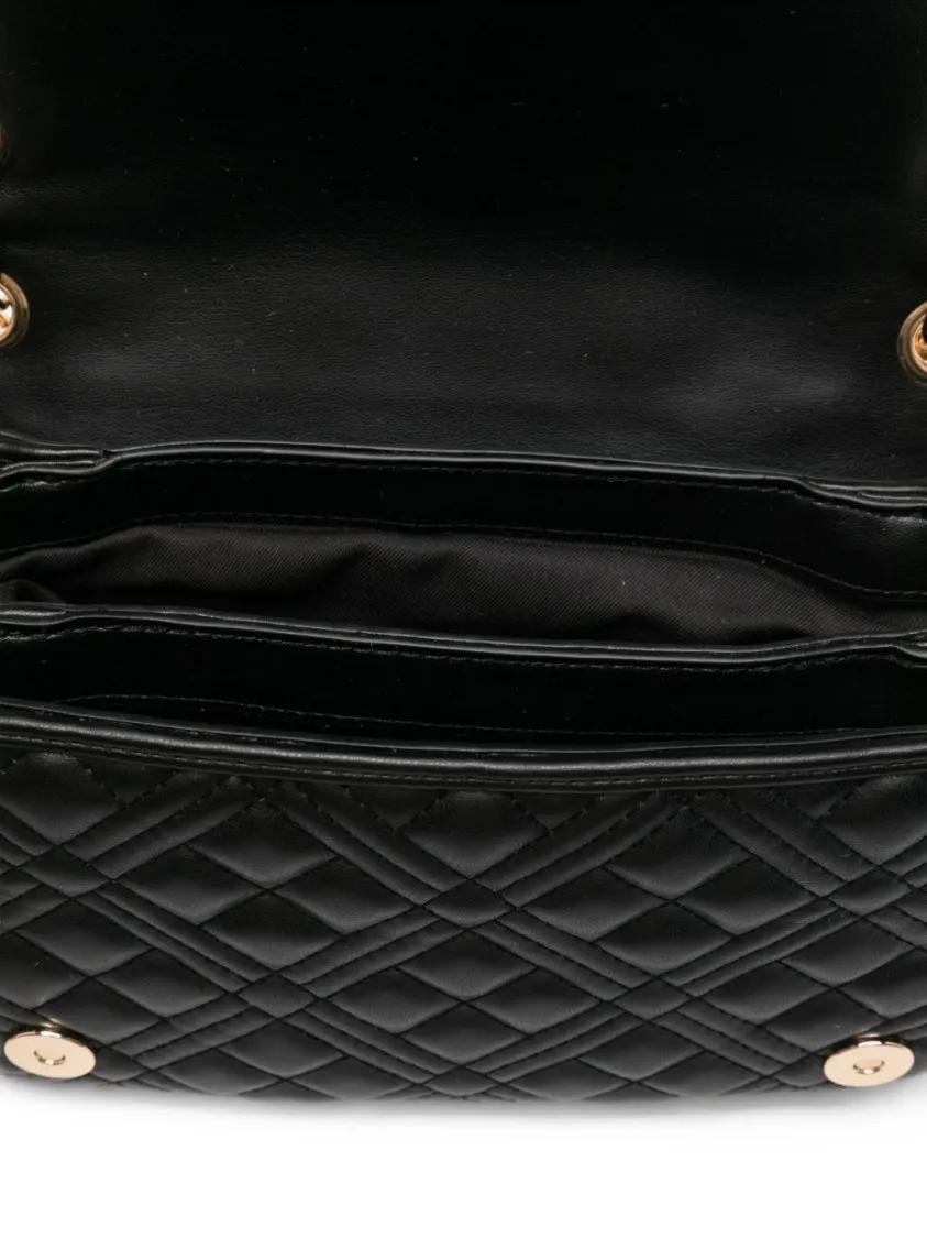 Thumbnail - Love Moschino Hobo Bags - Quilted Black Shoulder Bag With Chain Strap - Gr. unisize - in Schwarz - für Damen