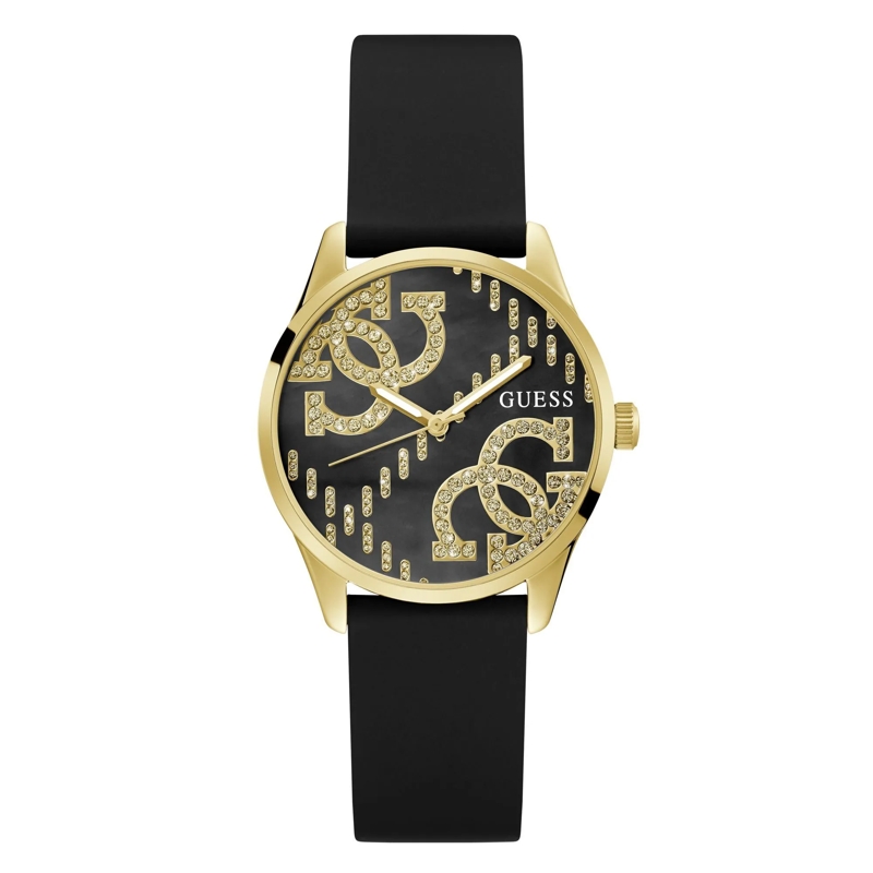 Guess Quarzuhr Quarz-Analoguhr G Stitch schwarz