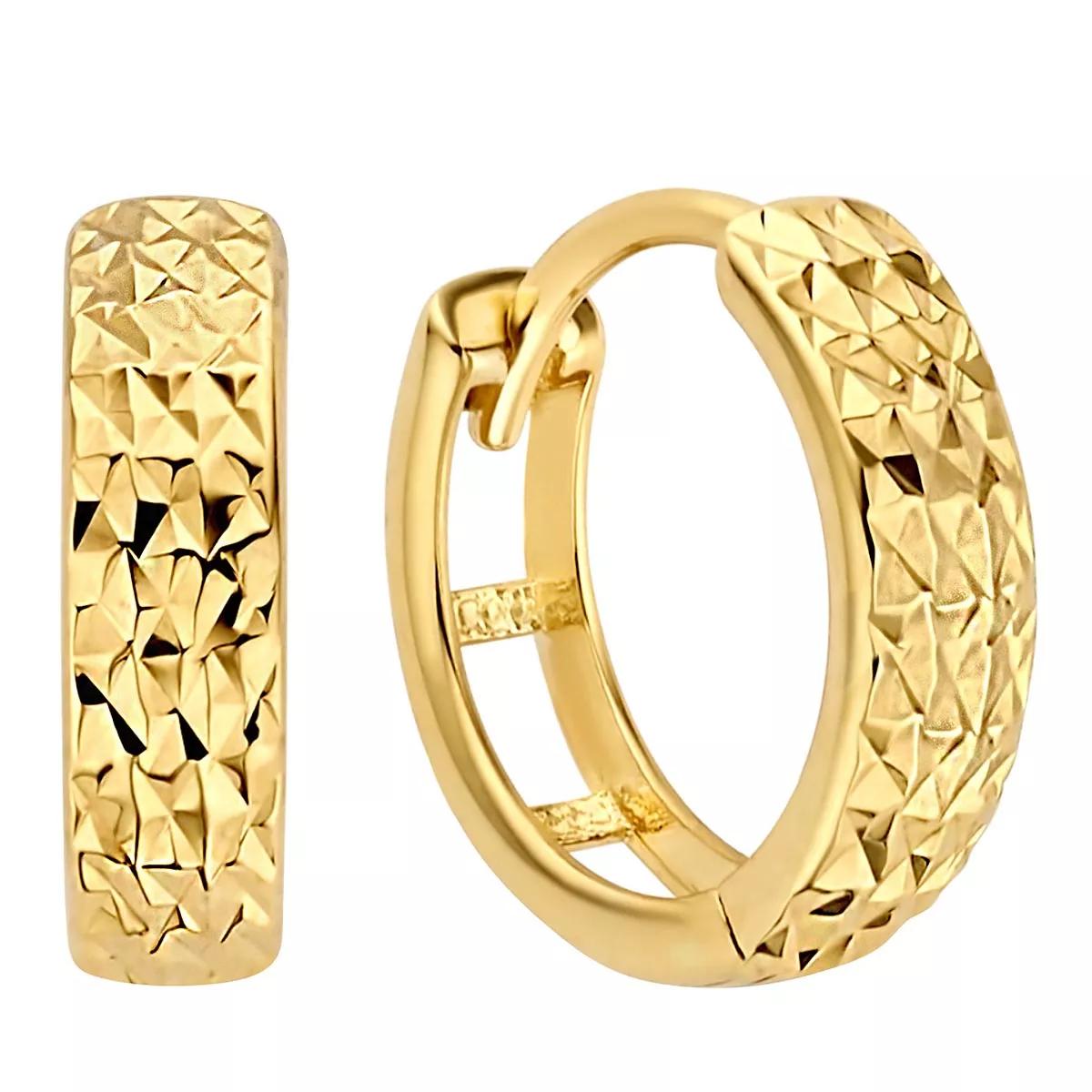 ALEXCRAFT Dicke Ohrringe Gold Creolen Breit Große 14K Chunky Hoop Earrings Goldene Ohrringe Damen Geschenk Für Frauen Freundin Mama Mädchen