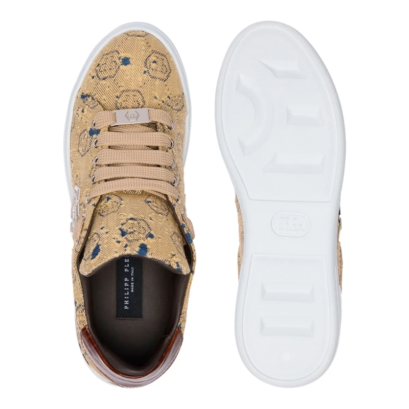 Philipp Plein Low-Top-Sneaker Entdecken Sie die Einzigartigkeit dieser Jacquard  braun(Image 4)