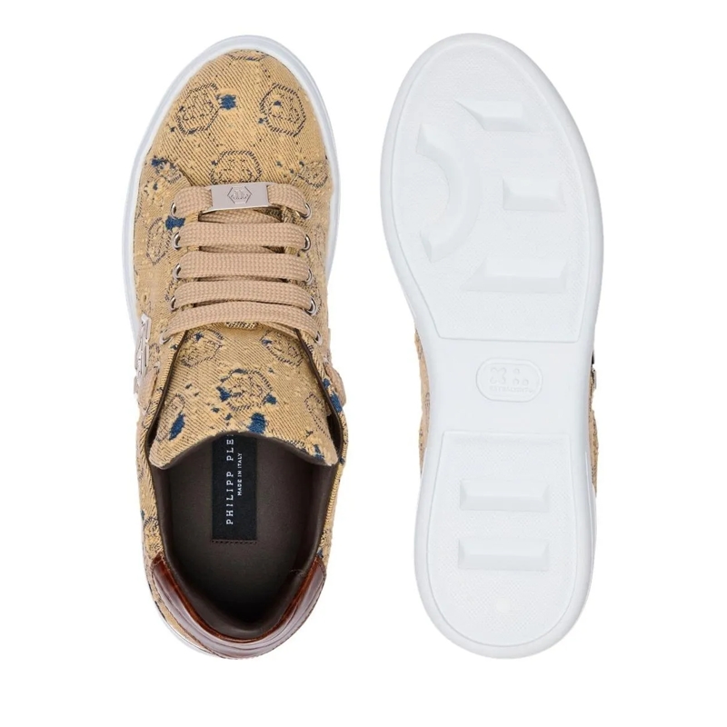 Philipp Plein Low-Top-Sneaker Entdecken Sie die Einzigartigkeit dieser Jacquard  braun(Image 4)