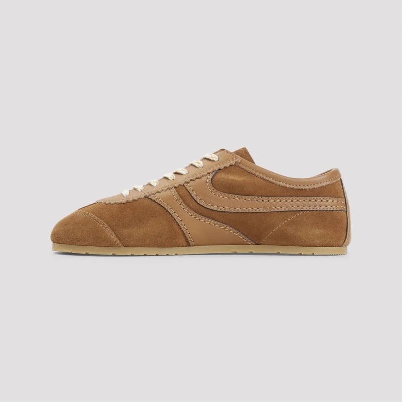 Dries Van Noten Lage-top sneaker Low-Profile Sneakers With Smooth And Suede Leather Brown
