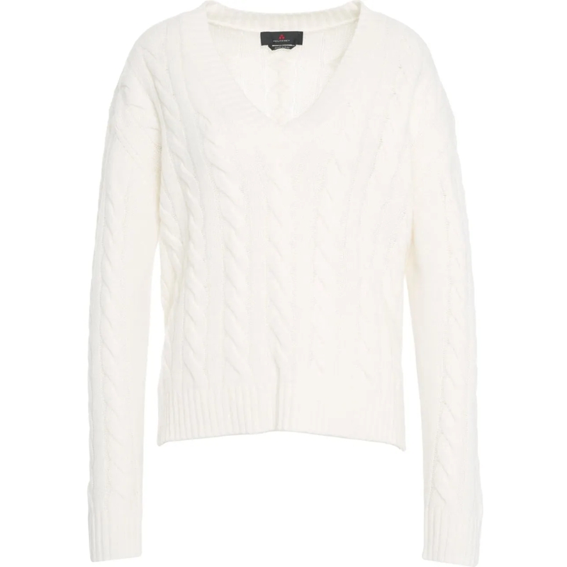 Peuterey  Cable knit sweater 'Lapierre' weiß