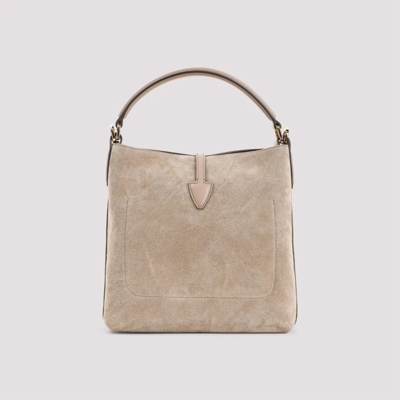 Tod's Schultertasche Structured Suede Shoulder Bag Neutrals