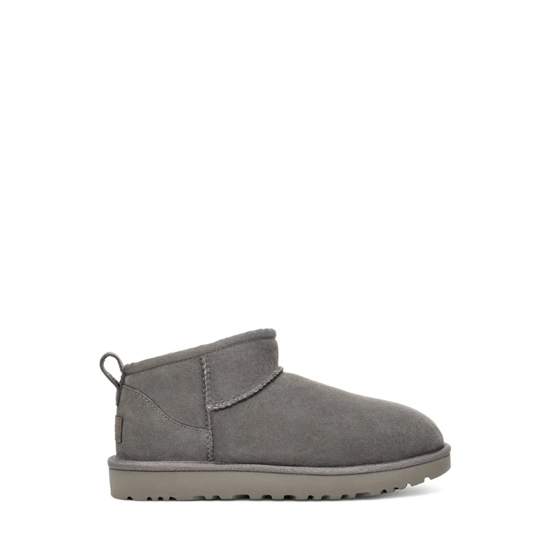 UGG Bottes Asymmetrical Collar Twinface Low Boots With Eva So Grey