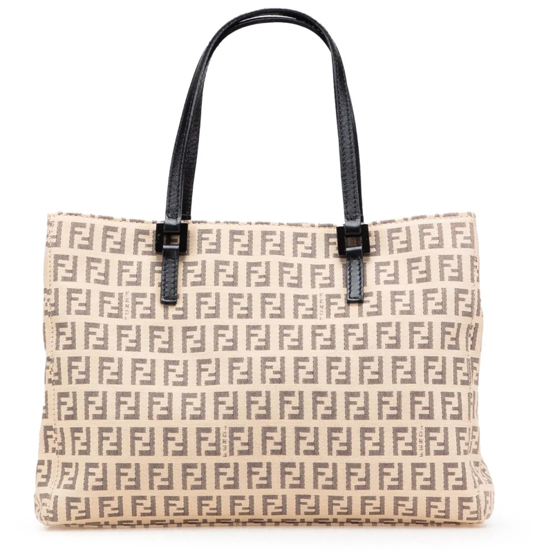 Fendi Shopper Zucchino Canvas Tote braun
