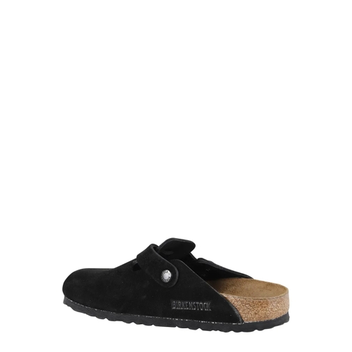 Birkenstock Mule Boston Sfb Cork-Footbed Suede Clogs Black (Image 3)