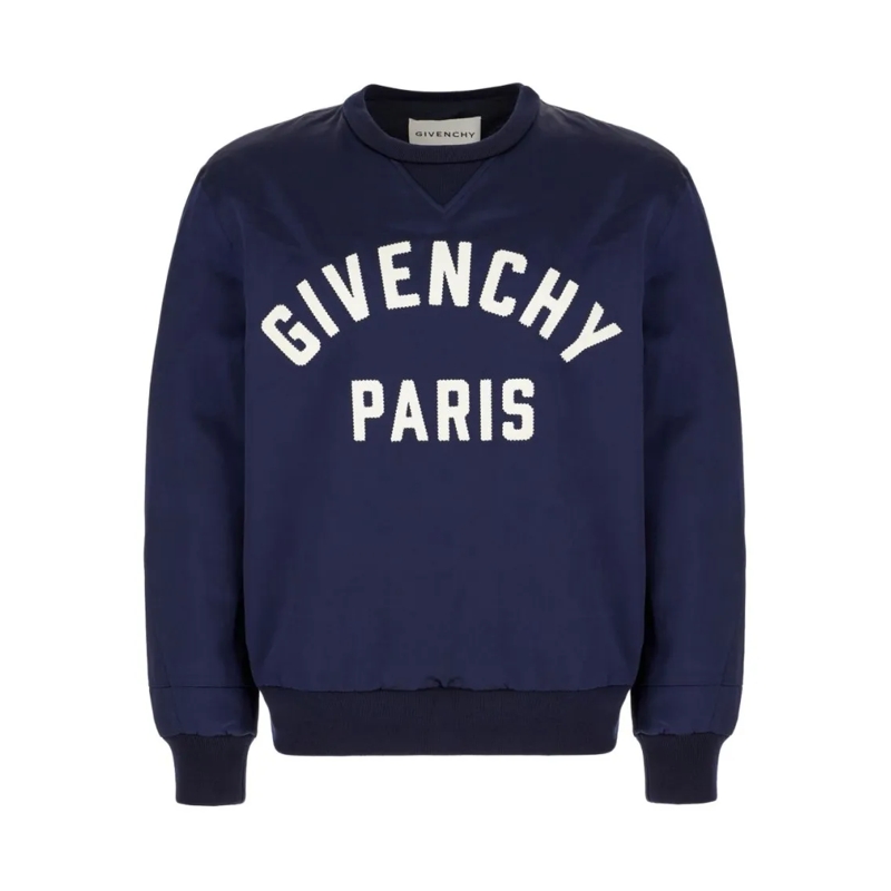 Givenchy  Deep Blue Crew Neck Sweatshirt Black