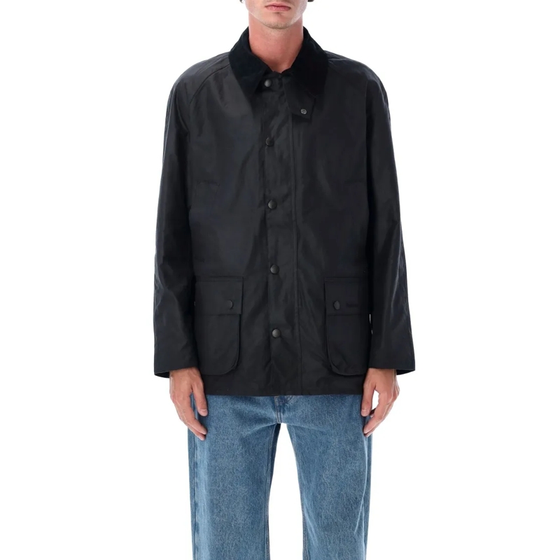 Barbour  Ashby Contrasting Collar Black Jacket Black