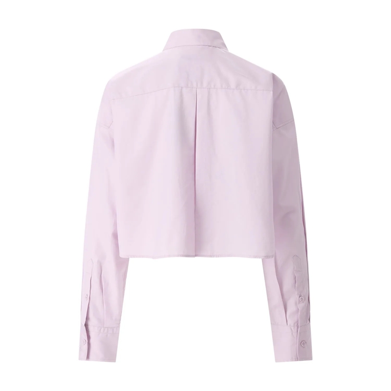 Rag & Bone Blouse Cropped Hemdbluse Marin lila(Image 2)