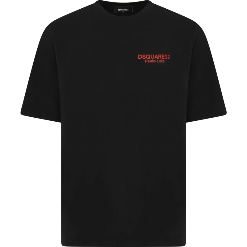 Dsquared2 T-Shirt Heren Peaky Lake T-Shirt Zwart schwarz