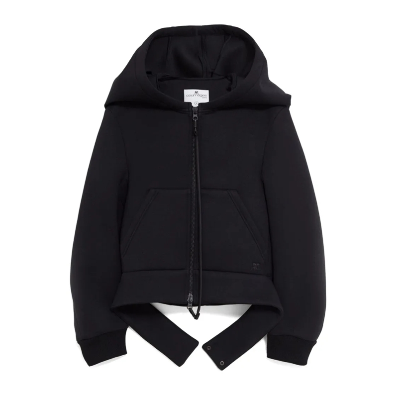 Courrèges Veste de transition Cocoon Bonded Jacket Black