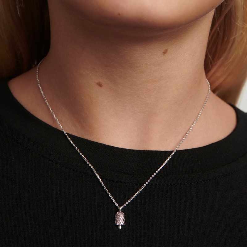 PDPAOLA Mittellange Halskette 925er Sterlingsilber Popsicle Dream silber(Image 2)