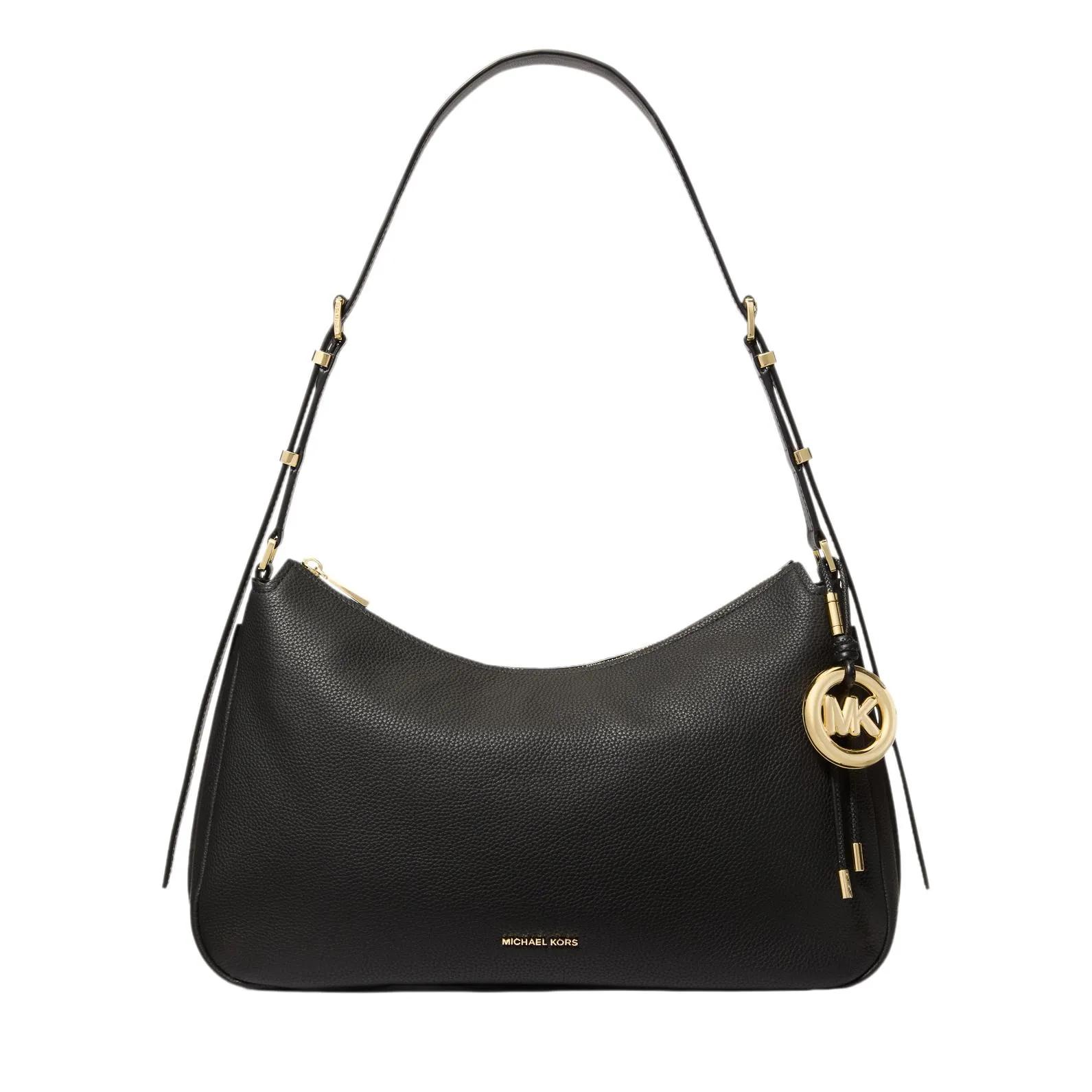 Michael Kors Women's Black Hobo Bags - Nolita Md Tz Conv Shldr - Hobo Bags For Unisize