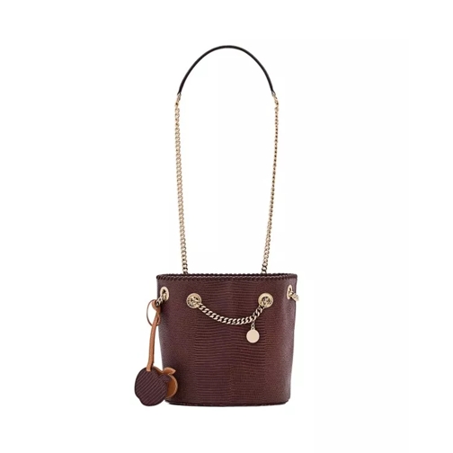 Stella McCartney Embossed Alter Mat Shoulder Bag Brown Bucket Bag