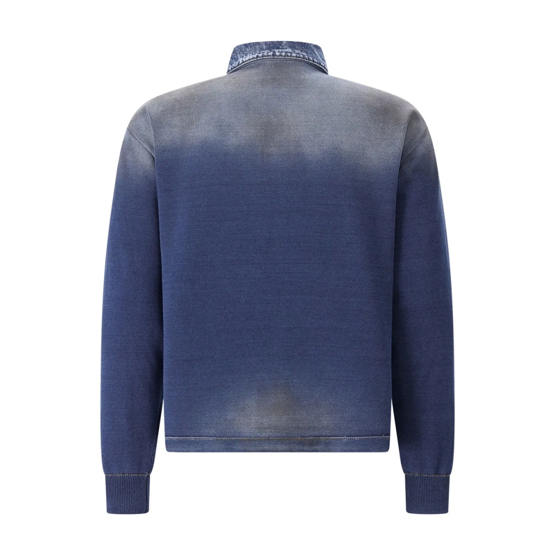 Dsquared2 Polo Langarm-Poloshirt im Denim-Style blau(Image 3)
