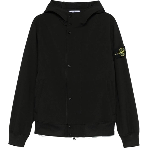 Stone Island Übergangsjacke black soft shell-r schwarz