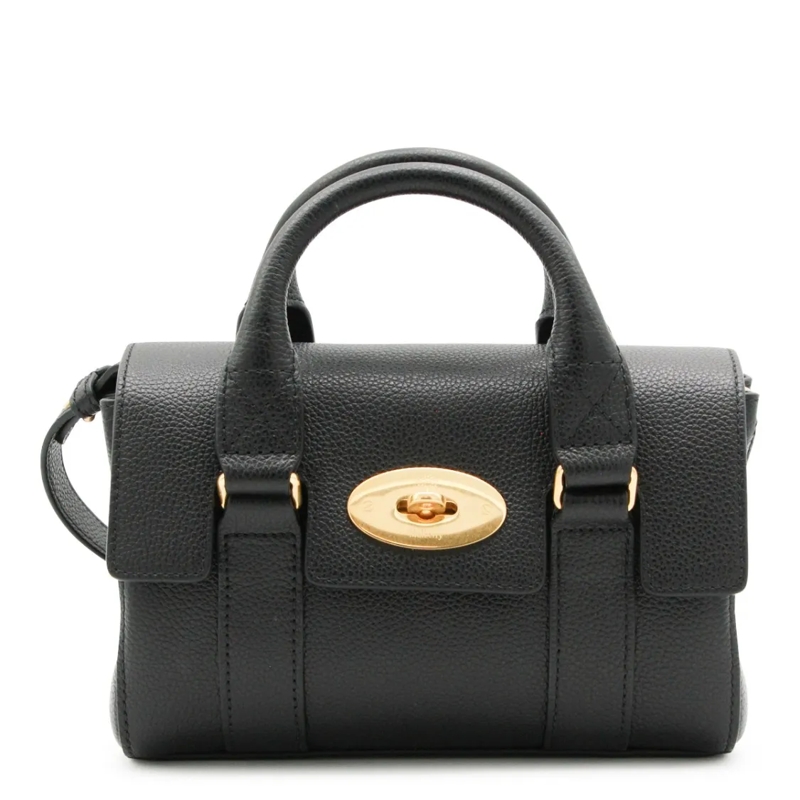 Mulberry Crossbodytas Black Leather Mini Heritage Bayswater Bag Black