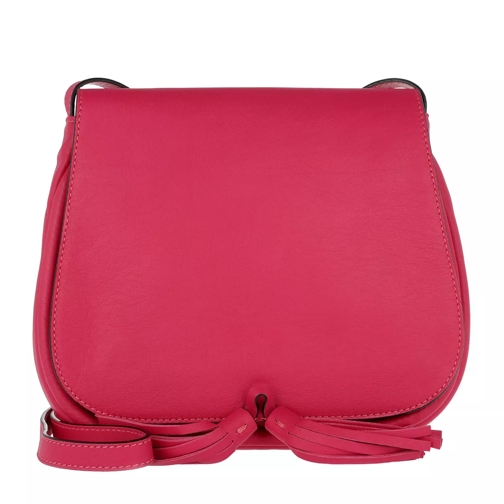 Abro Leather Velvet Tassel Crossbody Bag Pink Sac à bandoulière