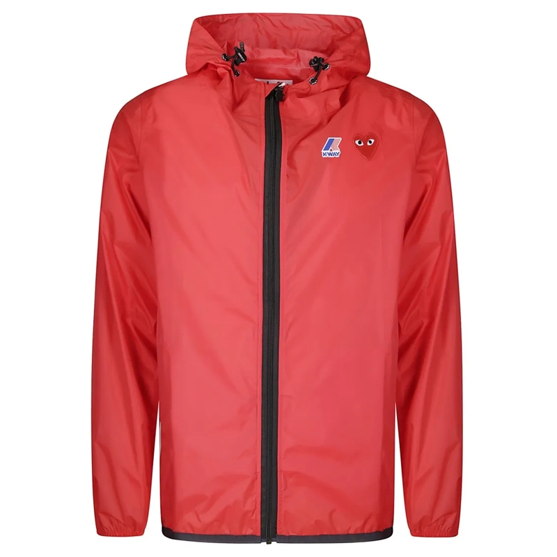 Comme des Garcons Parka K-Way Full Zip Jacket Red Red