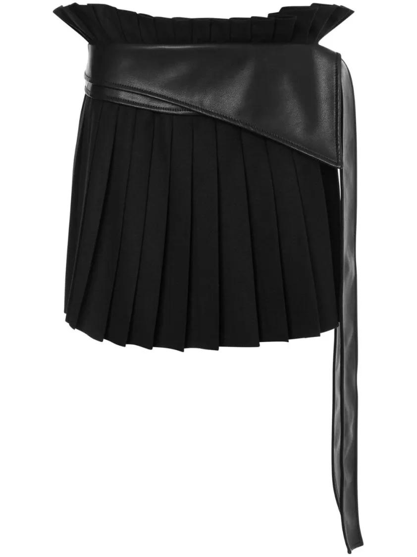 Alberta Ferretti - Black Faux-Leather Skirt - Größe 40 - schwarz