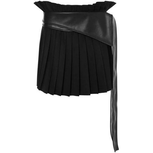 Alberta Ferretti Black Faux-Leather Skirt Black Mini jupes