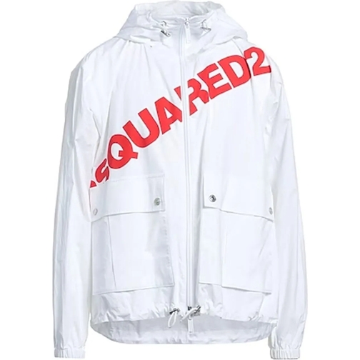 Dsquared2 Daunenjacken Dsquared2 Logo Hooded Windbreaker weiß