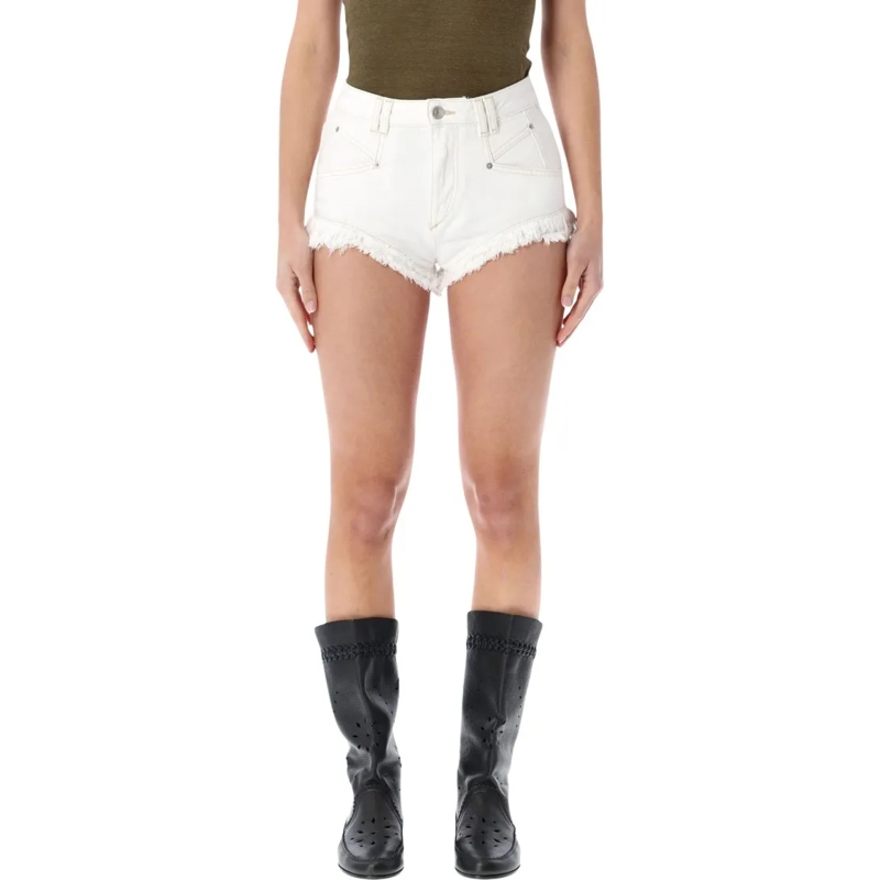 Etoile Isabel Marant Casual Shorts Eneidala Denim Shorts White