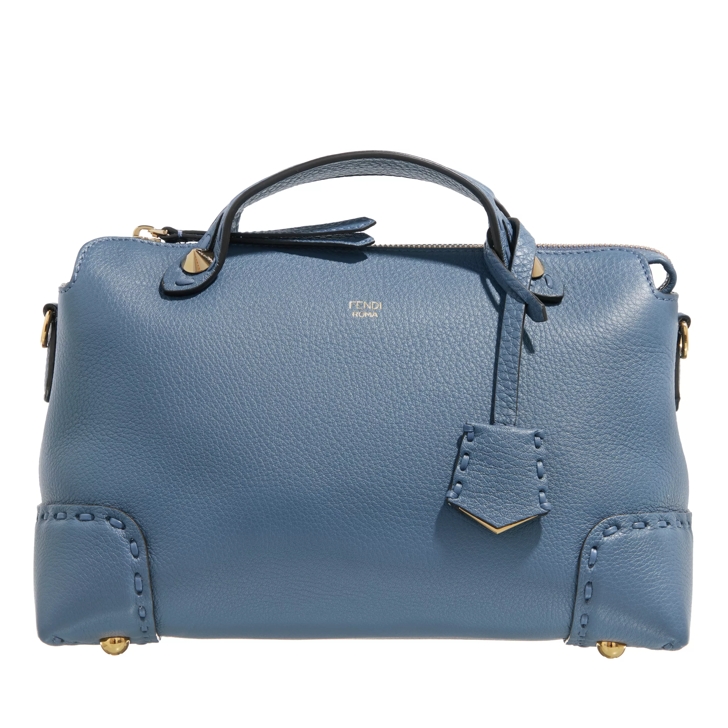 Fendi `by The Way Medium` Leather Boston Bag in Blue