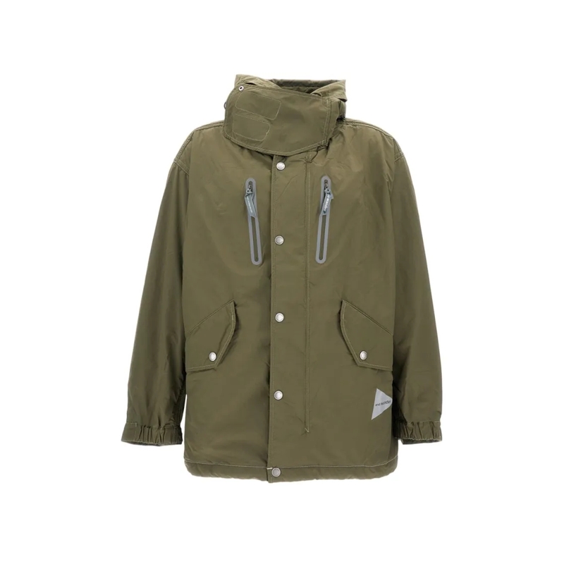 And Wander Parka Fish Tail Octa Jacket Green