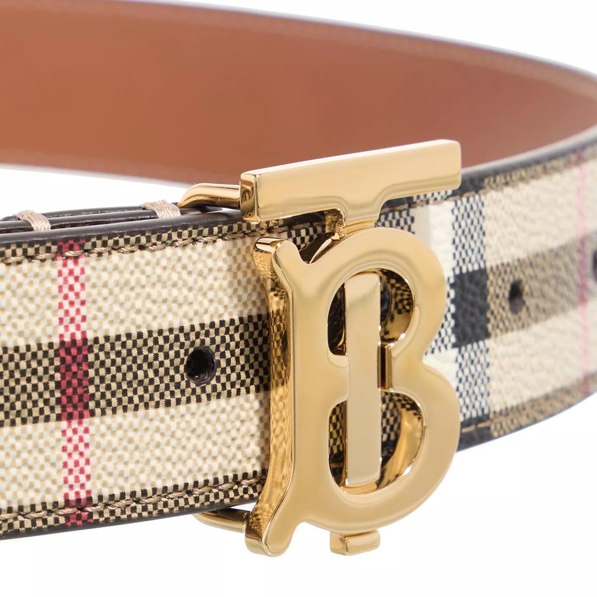 Burberry Reversible Belt Check Light Gold Ceinture reversible