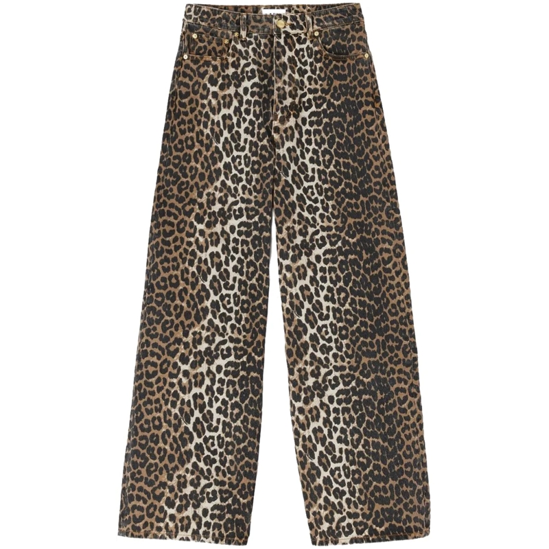 GANNI Jeans mit geradem Bein Jeans Brown braun