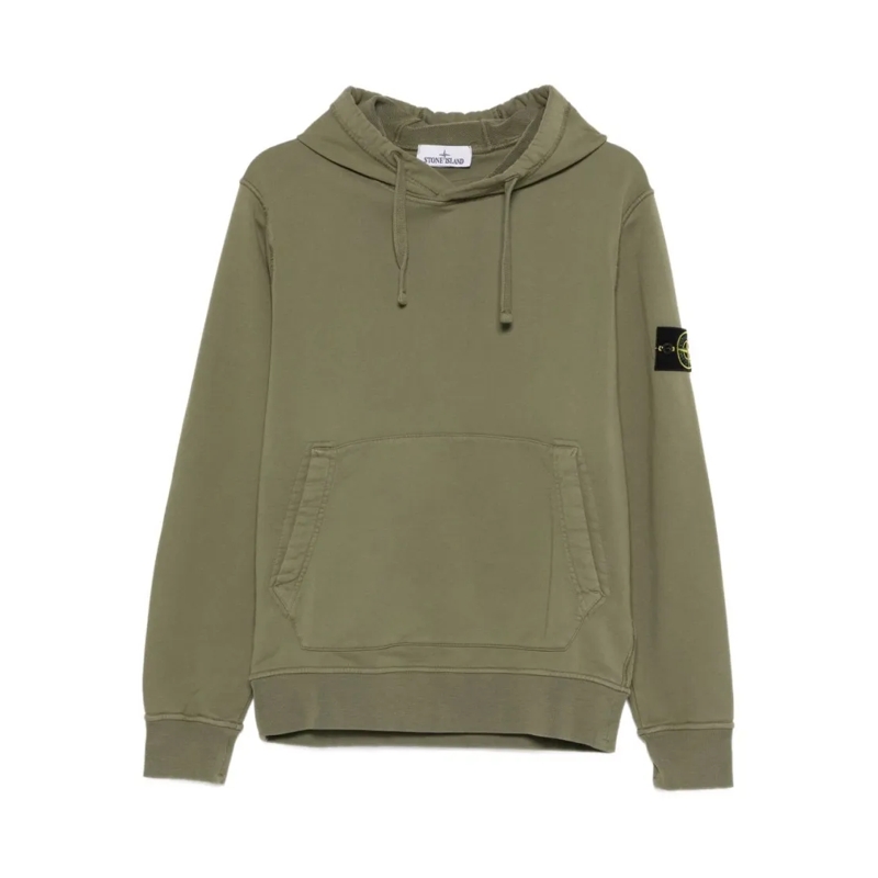 Stone Island  Relaxed-Fit Cotton Hoodie With Distinctive Patch L Green