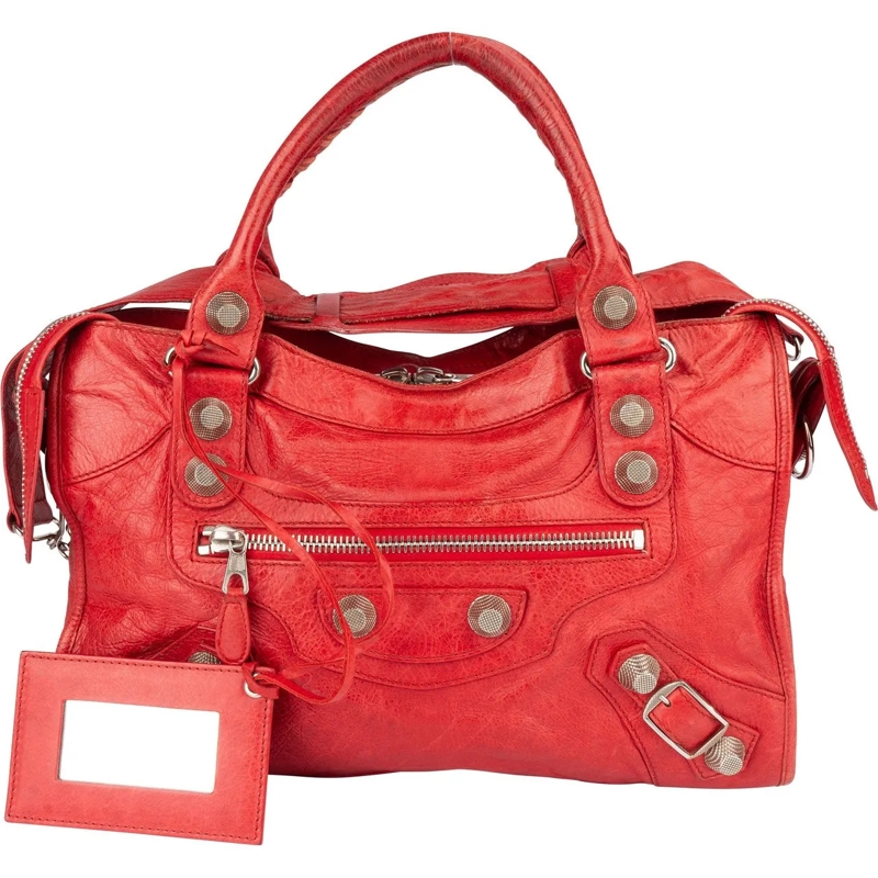 Balenciaga Tote Balenciaga Red Leather City Handbag rot