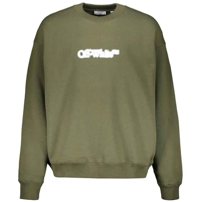 Off-White Legeres Oberteil Off-White Logo sweatshirt grün
