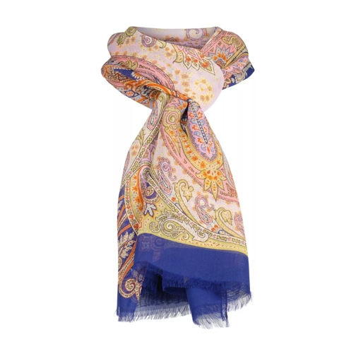 Etro Leichter Schal Seidentuch mit Paisley-Muster Multicolor