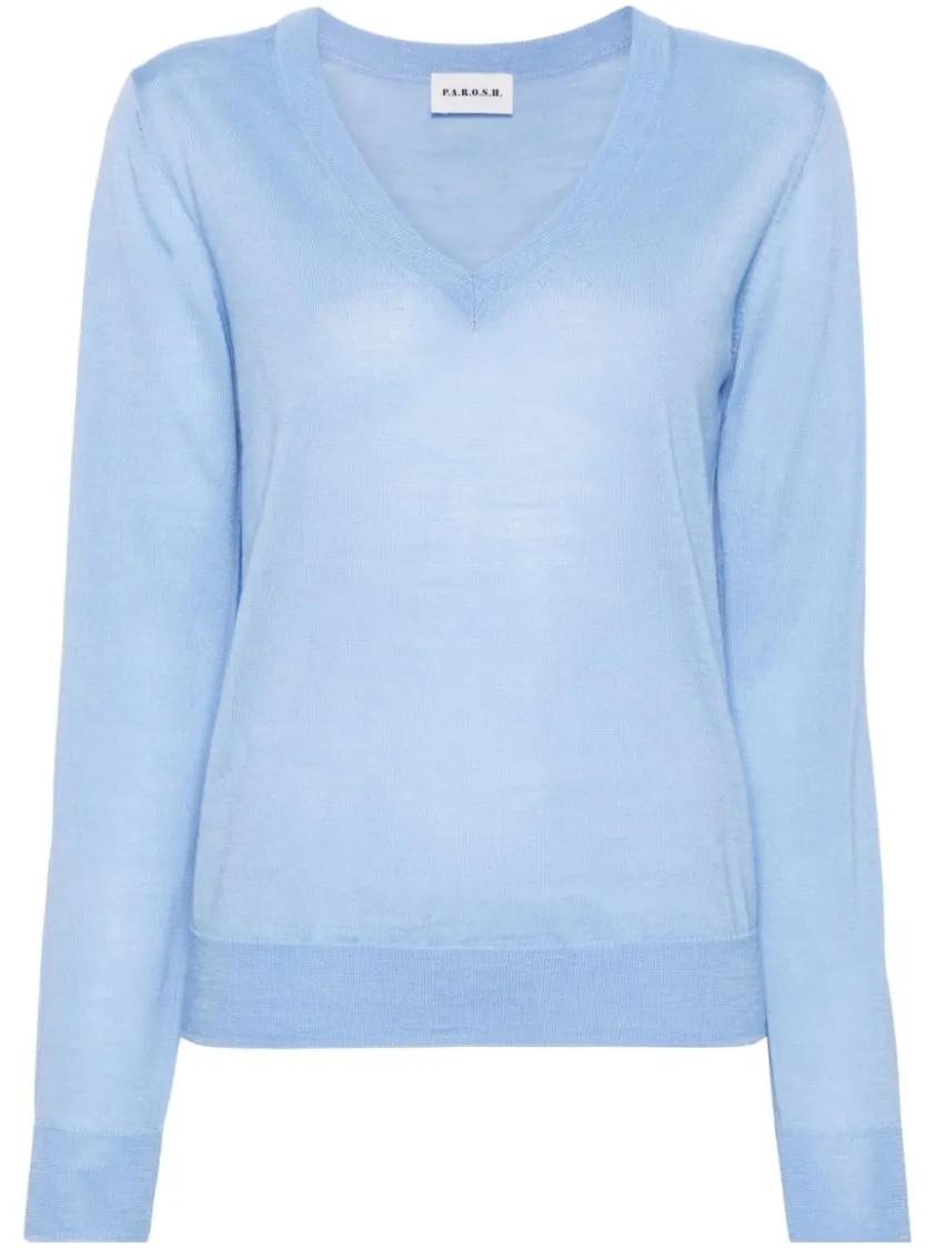 P.A.R.O.S.H. - Linfa Sweater - Größe L - blau