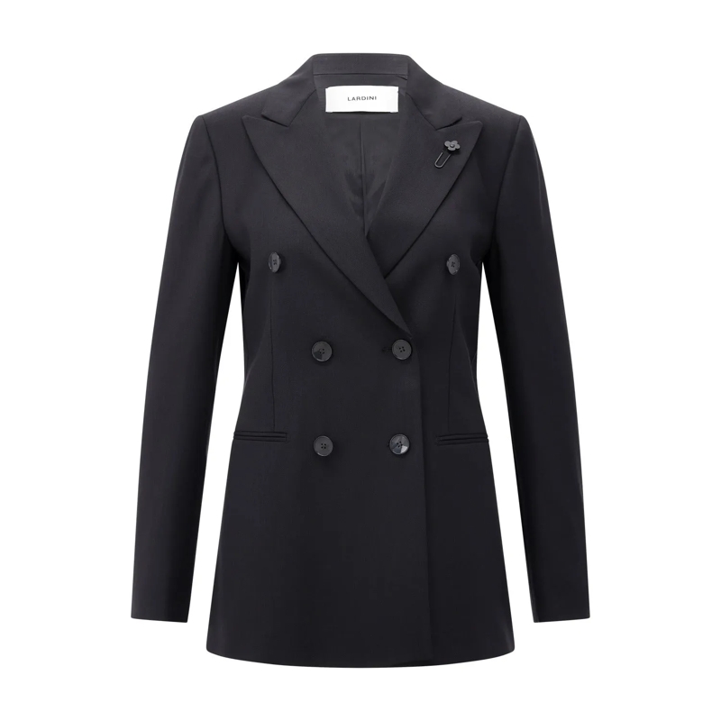Lardini Manteau de transition Zweireihiger Blazer schwarz