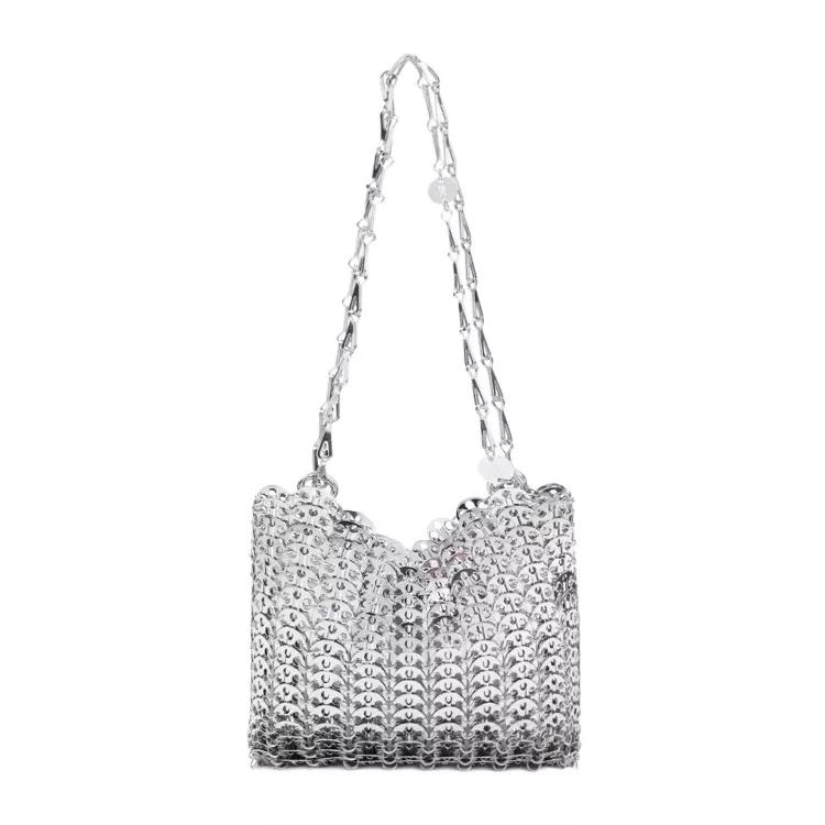 Paco Rabanne Shopper - 1969 Silver Brass Clutch - für Damen