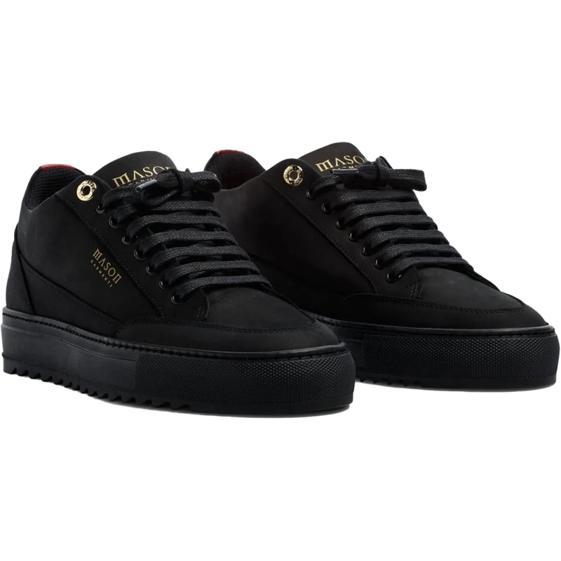 Mason Garments Low-Top-Sneaker Heren Tia Nabuk Sneaker Zwart schwarz(Image 5)