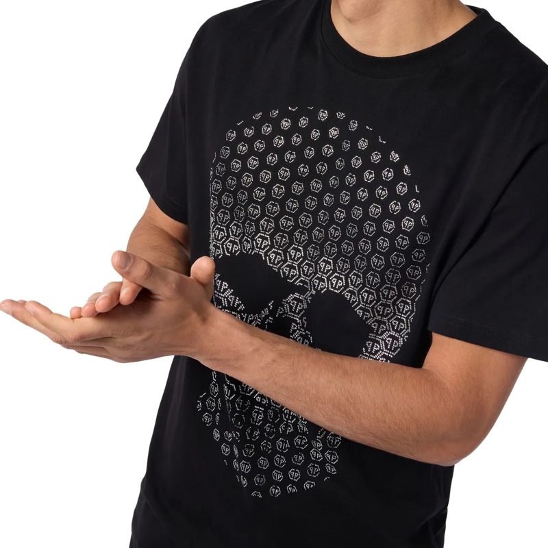 Philipp Plein T-Shirt Round Neck T-Shirt Skull Strass Skull Strass schwarz(Image 2)