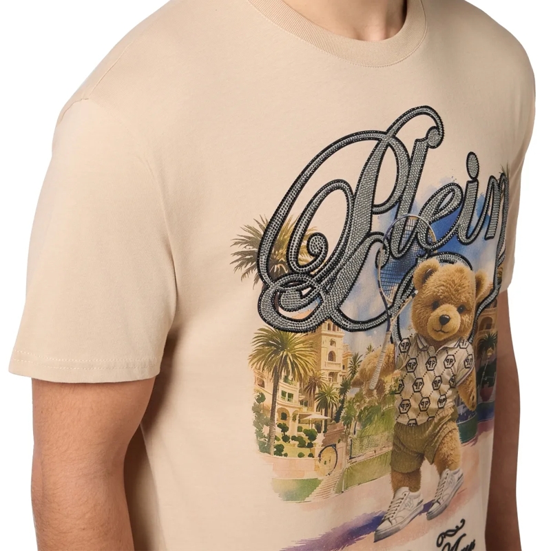 Philipp Plein T-Shirt Round Neck T-Shirt Teddy Tennis beige(Image 2)